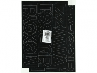 Litery samoprzylepne ART-DRUK  50mm czarne Helvetica 10 arku