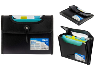 Teczka PP A4  6 przek�adek STRIGO VFILE czarna