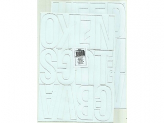 Litery samoprzylepne ART-DRUK  80mm bia�e Helvetica 10 arkus