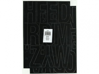 Litery samoprzylepne ART-DRUK  80mm czarne Helvetica 10 arku