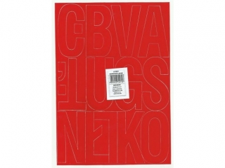Litery samoprzylepne ART-DRUK  80mm czerwone Helvetica 10 ar