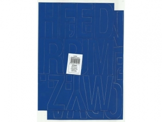 Litery samoprzylepne ART-DRUK  80mm niebieskie Helvetica 10 