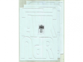 Litery samoprzylepne ART-DRUK 100mm bia�e Helvetica 10 arkus