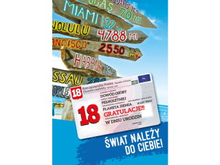 Kartka na 18 urodziny ARMIN STYLE Gift M-92 z dowodem osobistym dla podrnika