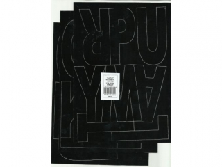 Litery samoprzylepne ART-DRUK 100mm czarne Helvetica 10 arku