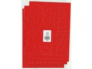 Litery samoprzylepne ART-DRUK 100mm czerwone Helvetica 10 ar