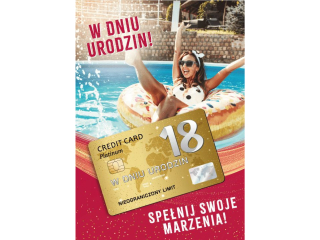 Kartka na 18 urodziny ARMIN STYLE Gift M-167 z kart kredytow dla dziewczyny