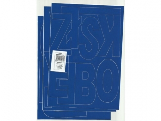 Litery samoprzylepne ART-DRUK 100mm niebieskie Helvetica 10