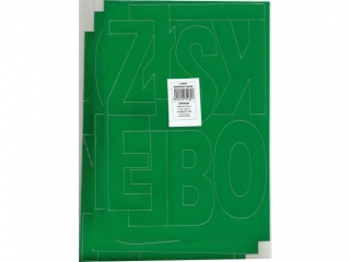 Litery samoprzylepne ART-DRUK 100mm zielone Helvetica 10 ark