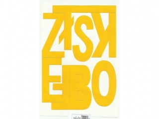 Litery samoprzylepne ART-DRUK 100mm ��te Helvetica 10 arkus