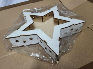 Pude�ko gwiazdki sklejka 25x25 Bo�e Narodzenie