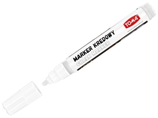 Marker kredowy TOMA ko�c�wka okr�g�a 4,45mm 8g bia�y