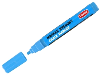 Marker kredowy TOMA ko�c�wka okr�g�a 4,45mm 8g niebieski