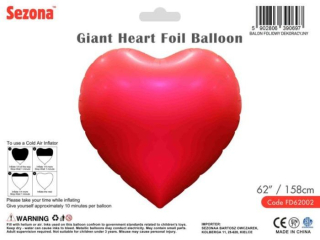 Balon GIGANTYCZNE Serce 158 cm