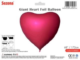 Balon MEGA GIGANTYCZNE Serce 172 cm