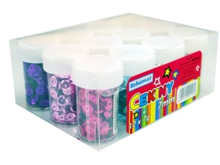 Cekiny SCHEMAT 7mm op. 12szt x 7g - mix kolor�w