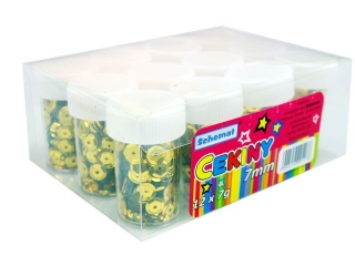 Cekiny SCHEMAT 7mm op. 12szt x 7g - złote