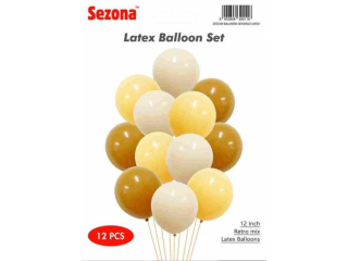 Zestaw balon�w 30 cm 12 szt Retro Mix
