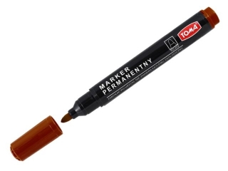 Marker permanentny TOMA TO-202 ko�c�wka okr�g�a - br�zowy
