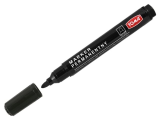 Marker permanentny TOMA TO-202 ko�c�wka okr�g�a - czarny