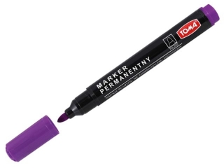 Marker permanentny TOMA TO-202 ko�c�wka okr�g�a - fioletowy