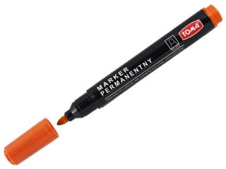 Marker permanentny TOMA TO-202 ko�c�wka okr�g�a - pomara�czo