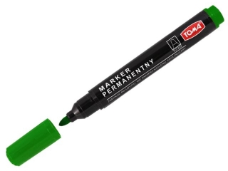 Marker permanentny TOMA TO-202 ko�c�wka okr�g�a - zielony