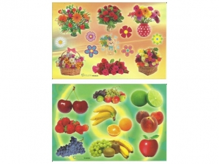 Naklejki POLSYR Ma�e - kwiaty/owoce 25ark.