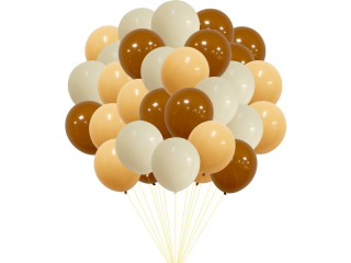 Zestaw balon�w 30 cm 50 szt be�owy mix
