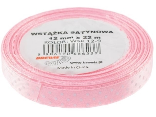 Wst��ka satynowa BREWIS kropki 12mm/22m kolor 9
