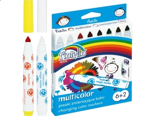 Pisaki FIORELLO Multicolor - zmieniaj�ce kolor  6+2 kolory (
