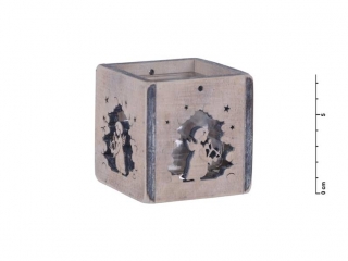Świecznik drewniany anioł 7,5cm