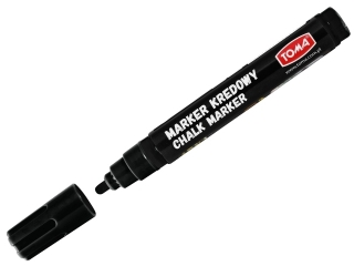 Marker kredowy TOMA ko�c�wka okr�g�a 4,45mm 8g czarny