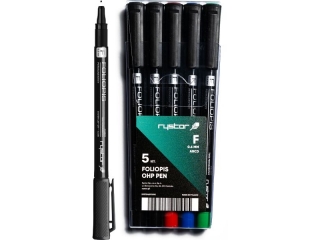 Foliopis permanentny RYSTOR FF-6 5szt. etui 4szt.+1szt. gra