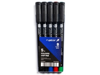 Foliopis permanentny RYSTOR FB-25 5szt. etui 4szt.+1 GRATIS