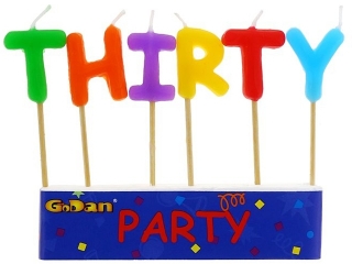Świeczki pikery, "thirty"
