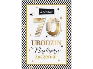 Kartki karnet GM-1061 70te urodziny z�ocona