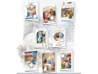 Kartki świąteczne TOP B6 naklejany element BNGOP religijne