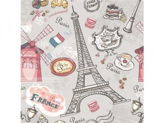 Serwetki DAISY og�lne  015201 Pary� Francja wie�a eiffla