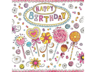 Serwetki DAISY og�lne 015301 „Happy Birthday – S�odka Impreza”