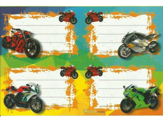 Naklejki na zeszyty POLSYR Mae - motocykle 25ark.