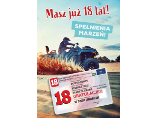 Kartki karnet GIFT M-181 Urodziny "18"