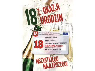Kartki karnet GIFT M-59 Urodziny "18"