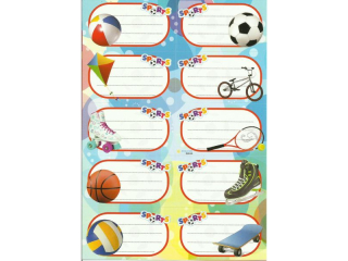 Naklejki na zeszyty POLSYR Due - sport 25ark.