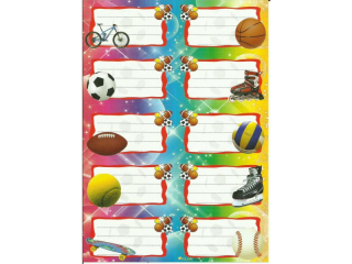 Naklejki na zeszyty POLSYR Due - sport 2 25ark.