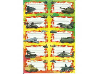 Naklejki na zeszyty POLSYR Due - militaria 25ark.