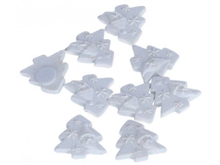 Choinka na przylepcu PAULA bia�e 25mm 9szt.