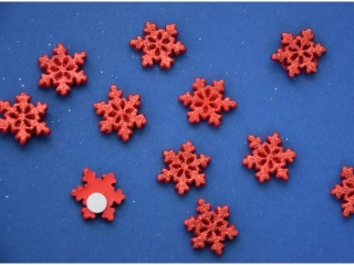 P�atki na przylepcu PAULA czerwone brokat