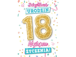 Kartki karnet GM-976 Urodziny "18"