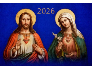 Kalendarz trjdzielny Wydawnictwo Diecezjalne - Serce Jezusa, Serce Maryi 2026